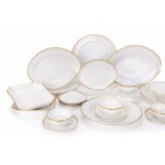 KPM tea &amp; dinner service 'English smooth with gold rim'