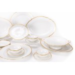 KPM tea &amp; dinner service 'English smooth with gold rim'