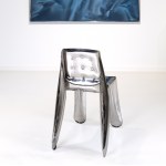 Chaise 'Chippensteel 0.5' en inox, dessinée par Oskar Zieta
