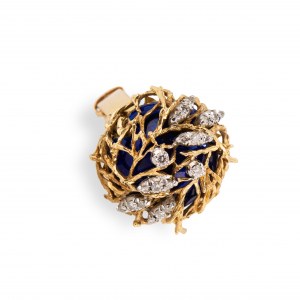 Design enamel diamond ring