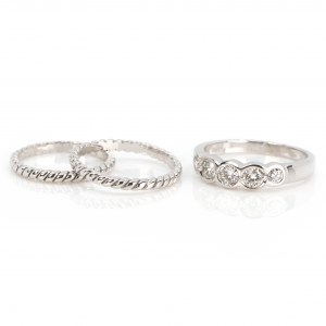 Ensemble de bagues en diamant