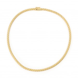 Braided gold necklace