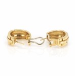Pair of diamond hoop earrings