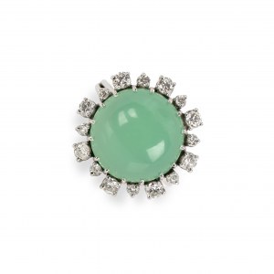 Chrysopras-Diamantring