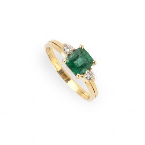 Smaragd-Diamantring