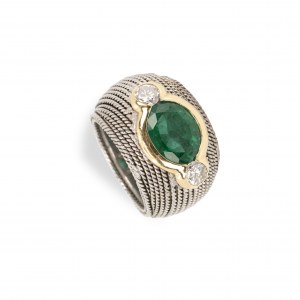 Smaragd-Diamantring
