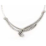 Diamond necklace with diamond pendant