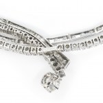 Diamond necklace with diamond pendant