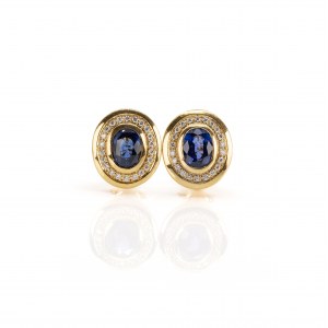 Gübelin sapphire diamond ear clips