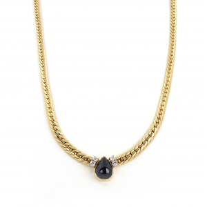 Sapphire diamond necklace