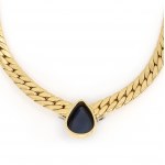 Sapphire diamond necklace