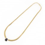 Sapphire diamond necklace