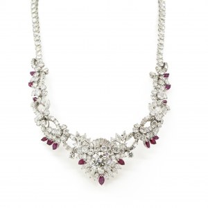 Diamond ruby necklace