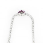 Diamond ruby necklace