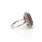 Tourmaline diamond ring