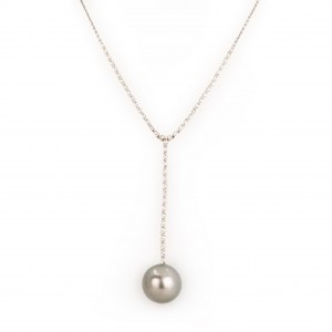 Gübelin Diamant-Collier mit Tahitiperle
