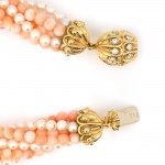 Bucherer coral diamond necklace