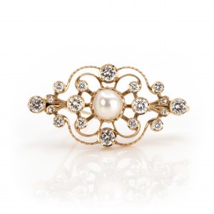 Diamant-Perlbrosche