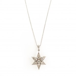 Necklace with diamond star pendant