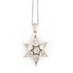 Necklace with diamond star pendant