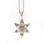 Necklace with diamond star pendant
