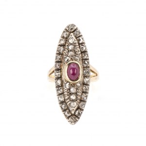 Diamond boat ring