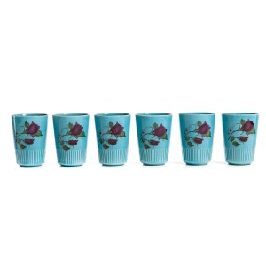 Set of six Emka mugs, ZSP Pruszkow