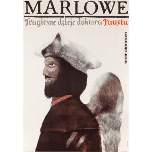 proj. Maciej URBANIEC (1925-2004), The Tragic History of Doctor Faustus. Marlowe. Ateneum Theater, 1975