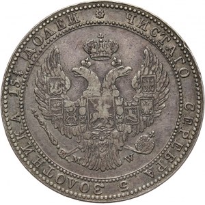 Zabór Rosyjski, Mikołaj I 1825-1855, 3/4 rubla/5 złotych 1835 MW, Warszawa