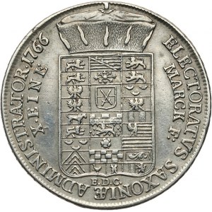 Saksonia, Ksawery jako administrator 1764-1768, talar 1766 EDC, Drezno