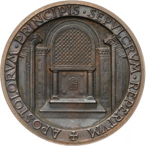 Watykan, Pius XII 1939-1958, medal rocznicowy z 1952 r. z grobem św. Piotra