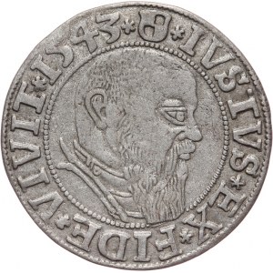 Prusy Książęce, Albert Hohenzollern 1525-1568, grosz 1543, Królewiec