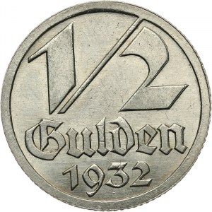 Wolne Miasto Gdańsk 1920-1939, 1/2 guldena 1932, Utrecht.