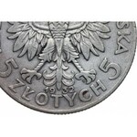 II Rzeczpospolita, 5 złotych 1932 z/z, Warszawa, głowa kobiety w czepcu