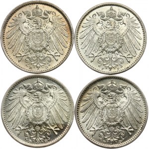 Cesarstwo Niemieckie 1871-1918, zestaw jednomarkówek z 1914 roku