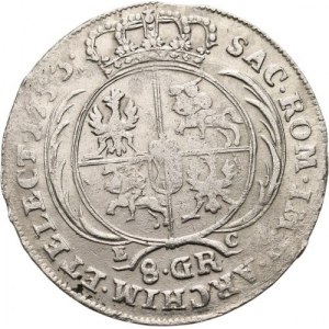 August III Sas 1733-1763 dwuzłotowka (8 groszy) 1753, Lipsk, efraimek