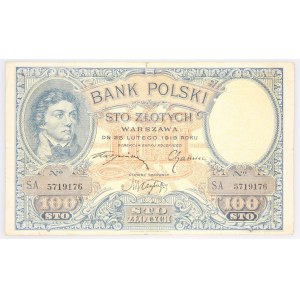 II Rzeczpospolita 1919 - 1939, 100 ZŁOTYCH, 28.02.1919.