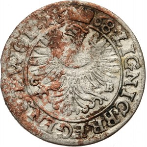 Śląsk, Księstwo Legnicko-Brzesko-Wołowskie, Krystian Wołowski 1639-1673, 3 krajcary 1668 CB, Brzeg