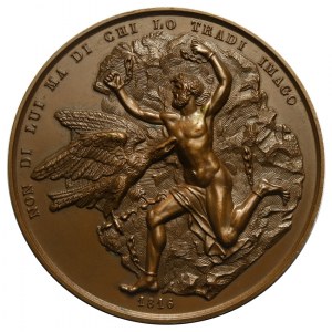 Francja, Napoleon Bonaparte, medal upamiętniający wygnanie na wyspę św. Heleny