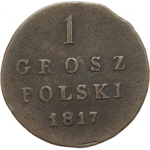 Królestwo Polskie, Aleksander I 1815-1825, 1 grosz polski 1817 I.B., Warszawa