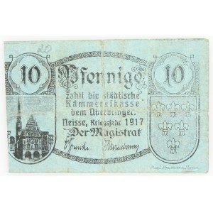 Nysa, 10 pfennige, 1917.