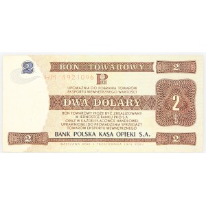 PRL 1944 - 1989, Bon Pekao, 2 dolary, 1.10.1979, seria HM, Warszawa.