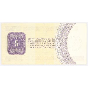 PRL 1944 - 1989, Bon Pekao, 5 dolarów, 1.10.1979, seria HE, Warszawa.