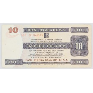 PRL 1944 - 1989, Bon Pekao, 10 dolarów, 1.10.1979, seria HF, Warszawa.
