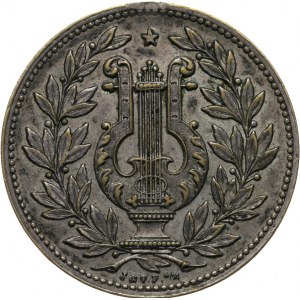Polska, Medalik pamiątkowy z 1909 wybity z okazji IX Zjazdu Śpiewaków Polskich w Poznaniu 1909