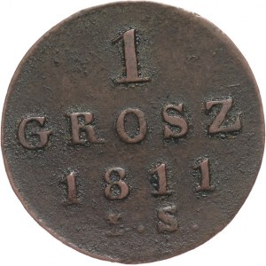 Księstwo Warszawskie 1807-1815, grosz 1811 I.S., Warszawa