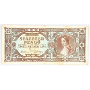 Węgry, Magyar Nemzeti Bank, 100000 pengo 23.10.1945, Budapeszt.