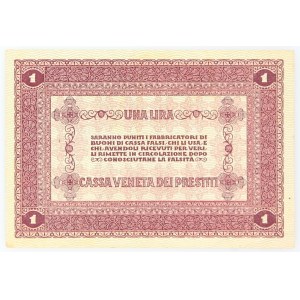 Włochy, Cassa Veneta dei Prestiti, 1 lira 2.01.1918.