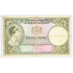 Luksemburg, 50 franków, bez daty (1944).