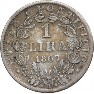 Watykan, Pius IX, 1 Lira 1867